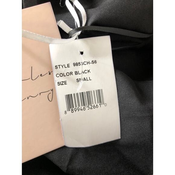 Charles Henry Off The Shoulder Dress Ruffle Shift Mini Black NWT Small - Picture 9 of 11